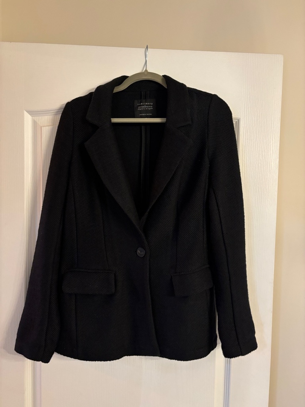 Sanctuary Black Women's Single-Button Blazer Jacket